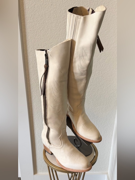 freebird Shoes - Freebird Whisper Women’s Cream Knee-High Western Boots